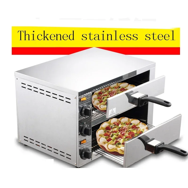 FP-03A New Electric Baking Oven Double Layer Whole Machine Stainless Steel 12 Inch Chicken Roll Bread Burger Machine