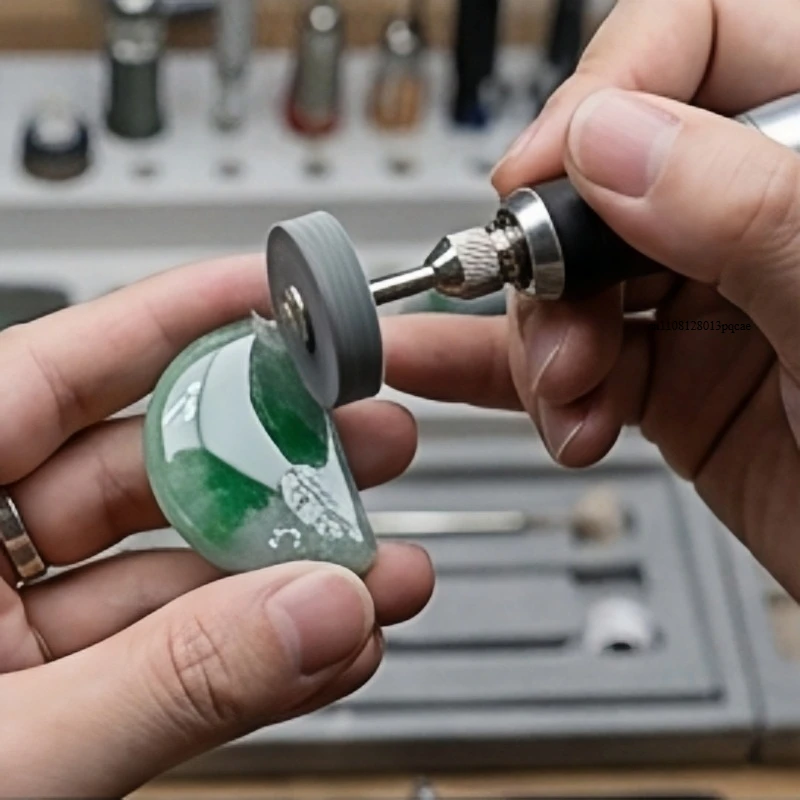 Polishing Leather Wheel 6mm Shank High Gloss Buffing Wheel for Jade Gemstone Glass Rotary Tool Jewelry DIY