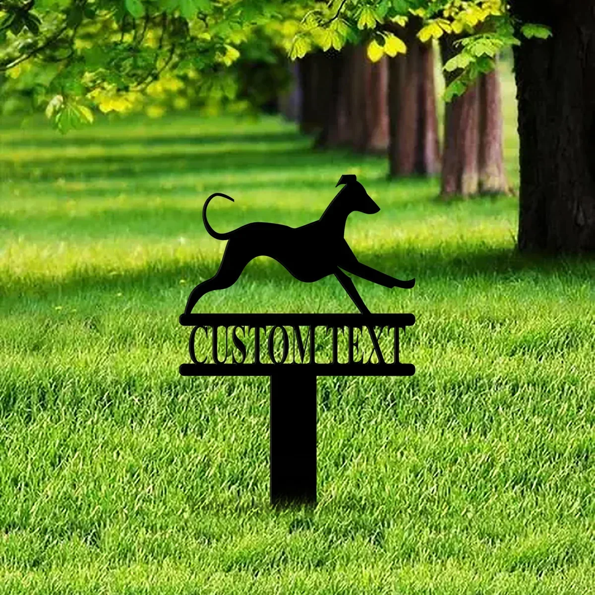 Spruce Up Your Yard! This Custom Greyhound Name Stake Is A Must-have for Fans. Metal Sign on Stake, Perfect Tribute To Your Pup