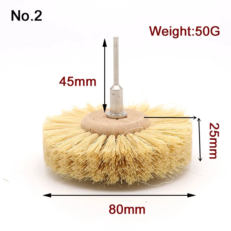 1pcs Abrasive Sisal Filament or Horse Hair Brush Polishing Grinding Buffing Wheel Woodworking For Furniture Rotary Drill Tools