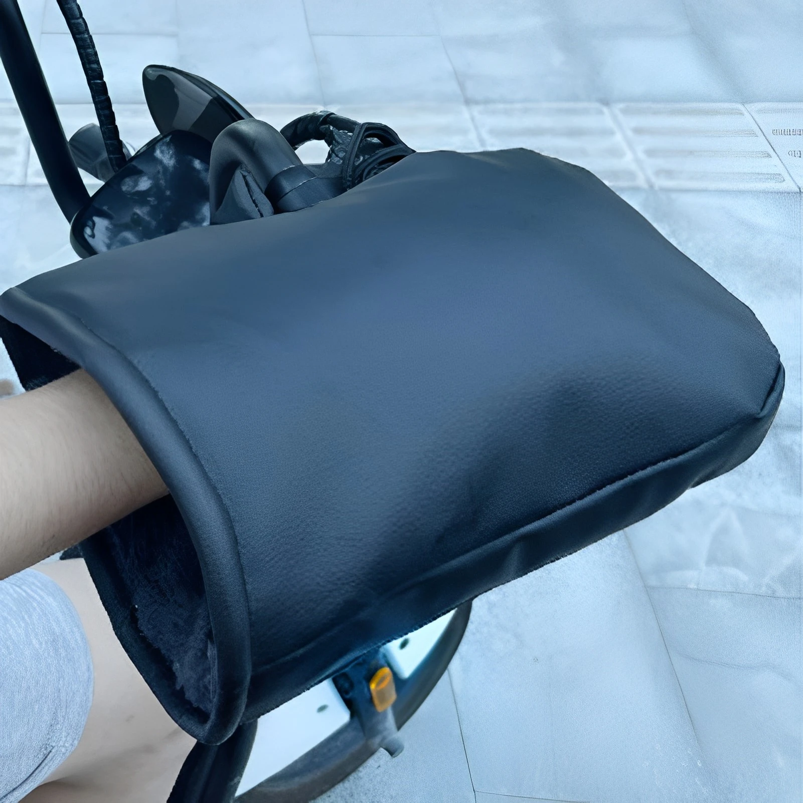 Winter Warme Lenker Handschuhe Radfahren Reiten Verdickte Warme Plüsch Handschuhe Für Fahrrad Motorrad Winddicht Weiche Bequeme Handschuhe – Detail 2