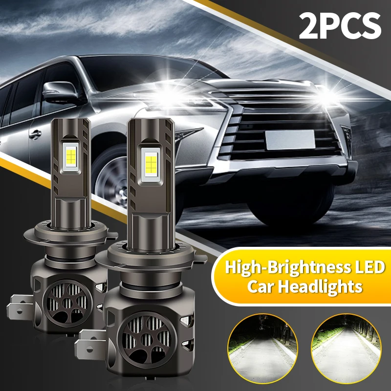 

Автомобильная светодиодная фара H7, белая, 100 Вт, 30000 лм, высокая мощность, Canbus без ошибок, с вентилятором, противотуманная фара, дальний/ближний свет, DC 12В, 6000K, Plug&Play