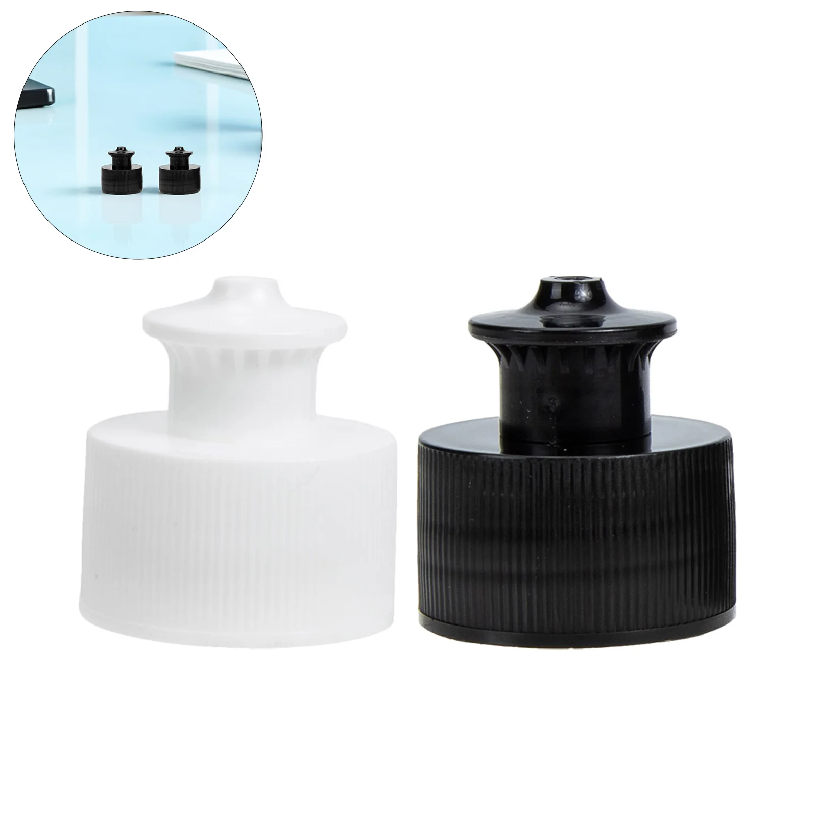 

20pcs Push Pull Replacement Caps For Sports Water Bottles Leakproof Reusable Bottle Lids Portable Hand Pull Cap For Travel Soda