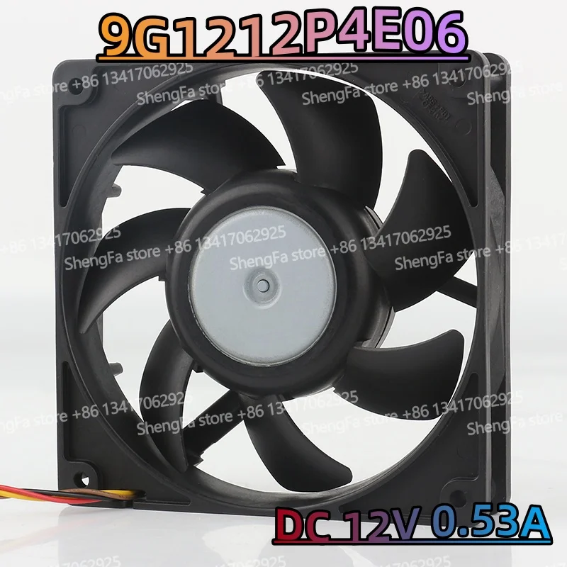 Cooling fan Sanyo 5V 24V 48V 12025 12CM 120X120X25MM AC EC four-wire high air volume projector inverter 9G1212P4E06 DC 12V 0.53A