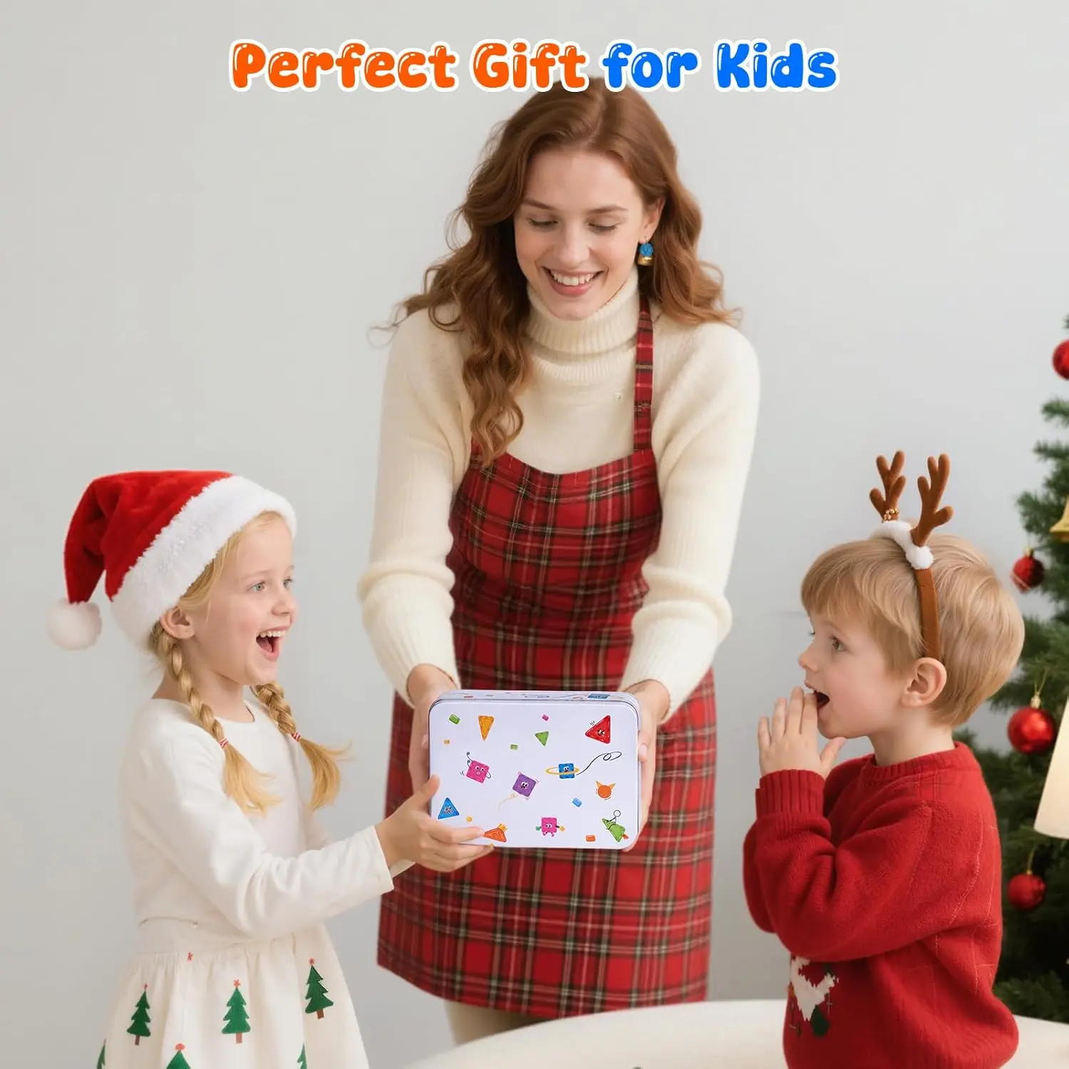 Mini Magnetic Tiles With Metal Storage Box Magnetic Building Blocks Kids Games Portable Montessori Education Toys For New Year