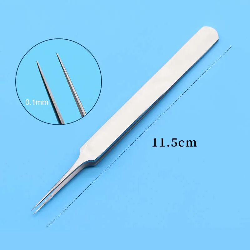 Microscopic instruments ophthalmic straight tip forceps vascular forceps flywire very fine forceps head 0.1m no damage