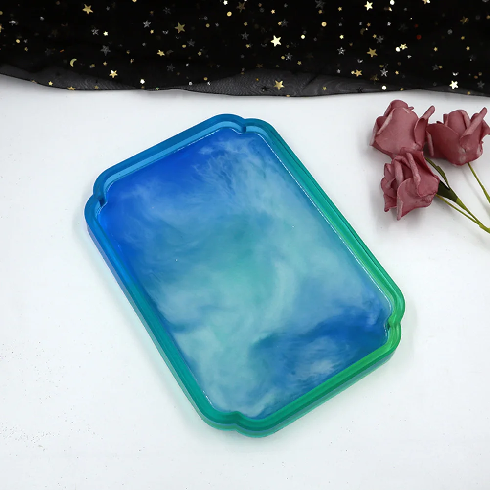 

2pcs Octagonal Tray Mold Silicone Resin Craft Diy Crystal Epoxy Storage Tray Fruit Snack Dessert Mold Desktop Organizer Gift