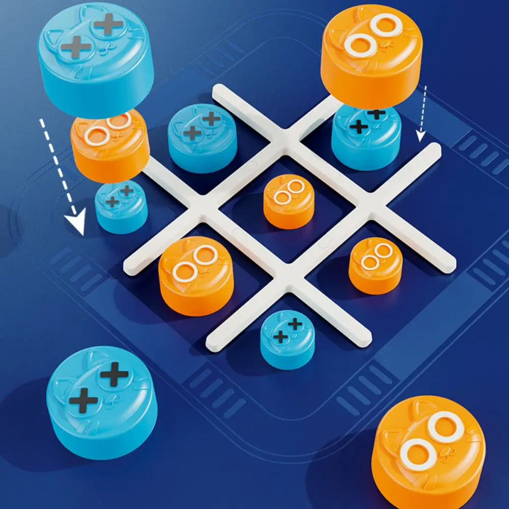 Noughts and Crosses Tac Toe Games Educational Developing Intelligent Handheld Bolt Game Montessori 2 Players Puzzle Table Game