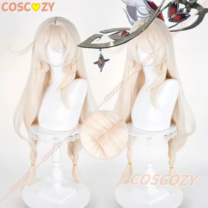 

Genshin Impact Alice Cosplay Wig Long Blonde Hair Mondstadt Klee Heat Resistant Synthetic Wigs For Women Girls Carnival Festival