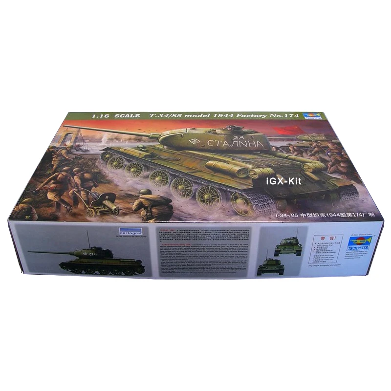 

Trumpeter 00902 1/16 Russian T-34 T34/85 Mod 1944 Nr183 Late Tank Handcraft Collectible Toy Plastic Assembly Building Model Kit