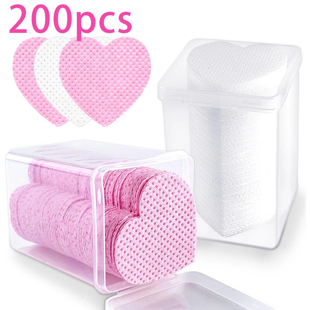 

200Pcs Lint Free Nail Wipes,Nail Polish Remover Wipes,Eyelash Extension Glue Wipes,Nail Polish Remover Pads Nail Supplies,for La
