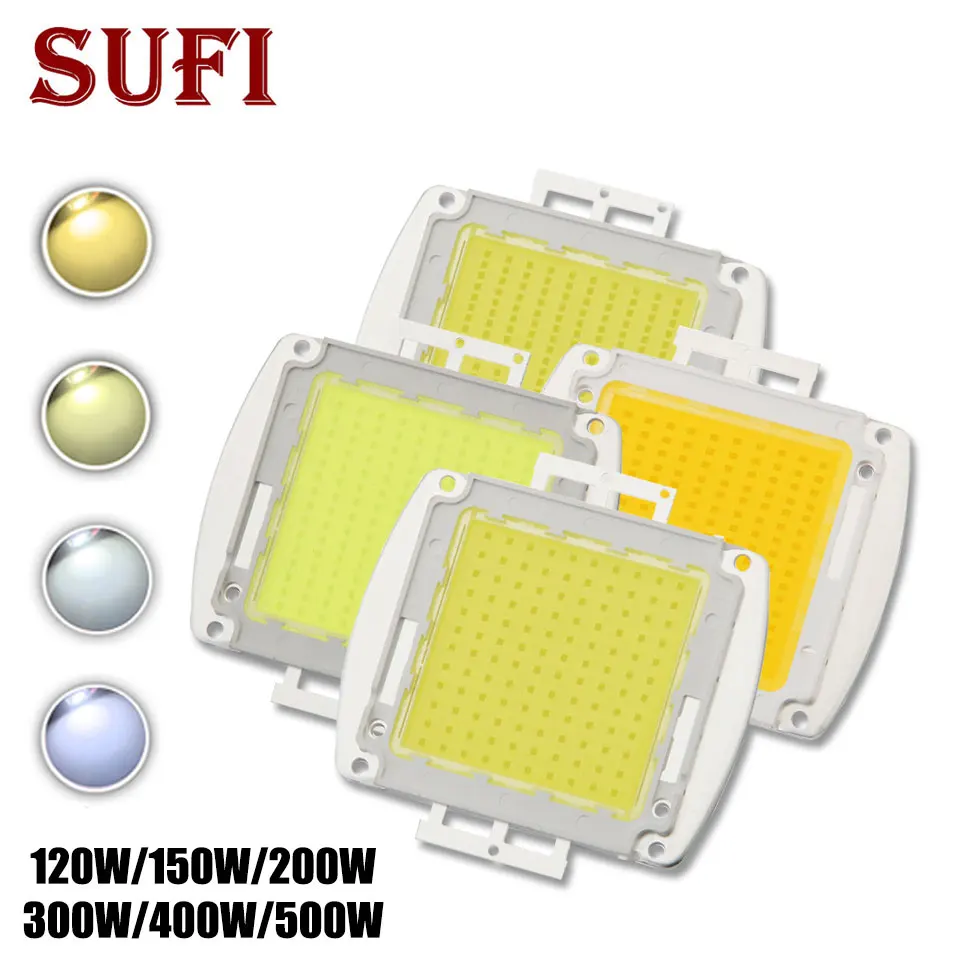 High Power LED COB Bulb Chip 120W 150W 200W 300W 400W 500W Light Beads Warm Natural Pure Cool White For DIY Outdoor Light