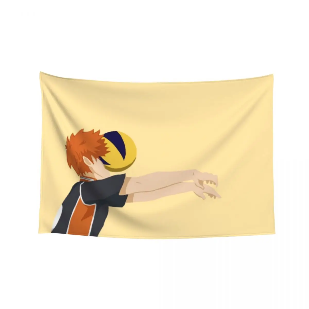 Hinata Shoyo se aciste con un tapiz minimalista de voleibol Art Mural Tapestry