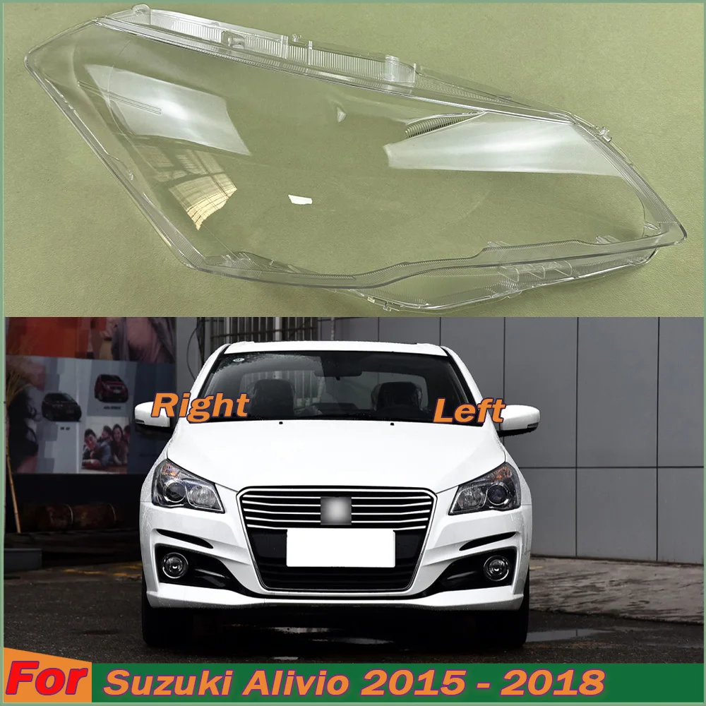 For Suzuki Alivio 2015 2016 2017 2018 Car Accessories Headlamps Transparent Lampshades Lamp Shell Headlights Lens Cover