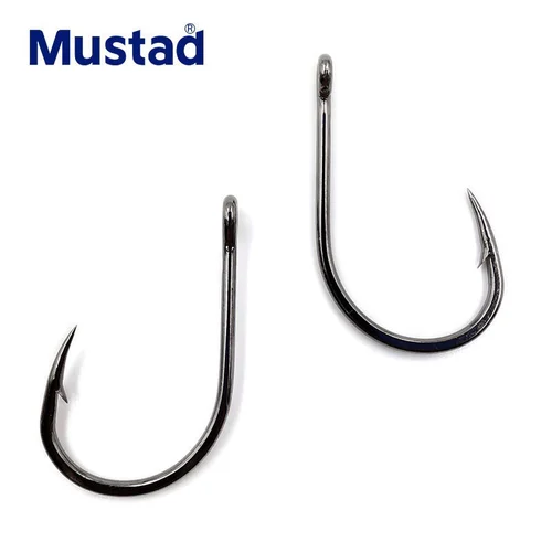 Imagen 2 del producto Mustad Origin J-anzuelo de pesca de acero al carbono, gancho negro afilado, 10104SP-BN