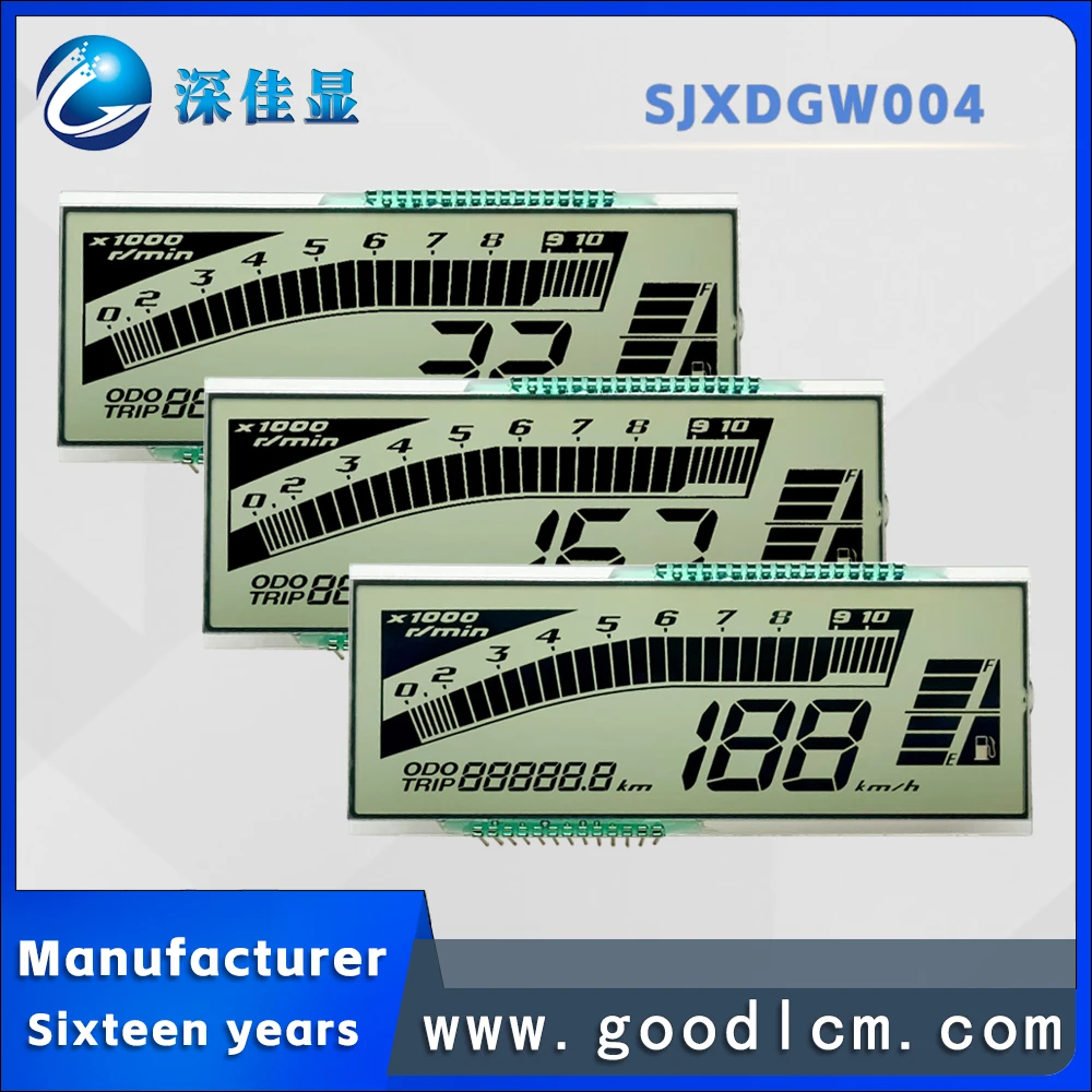 custom segment GW004 lcd display Cheap price HTN positive 4.0V segment displays screen  lcd 7 monochrome segment lcd display