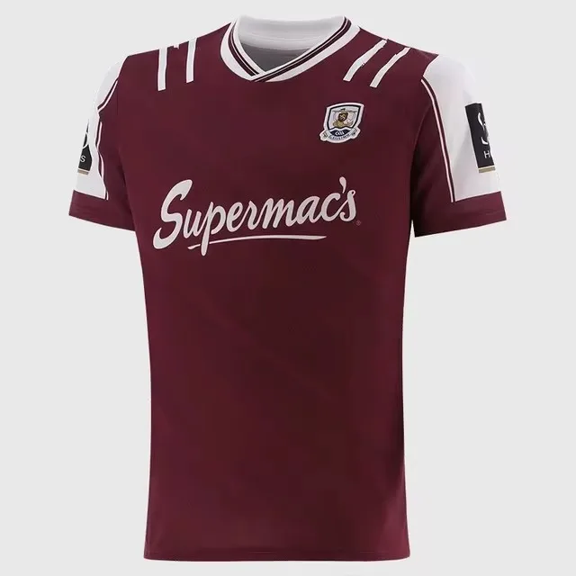 2024 galway GAA เสื้อกั๊กที่ระลึกถึงบ้าน2024/2025 derry GAA เสื้อเจอร์ซีย์สำหรับผู้ชายรักบี้ไซส์: S-3XL (พิมพ์ชื่อและหมายเลข)