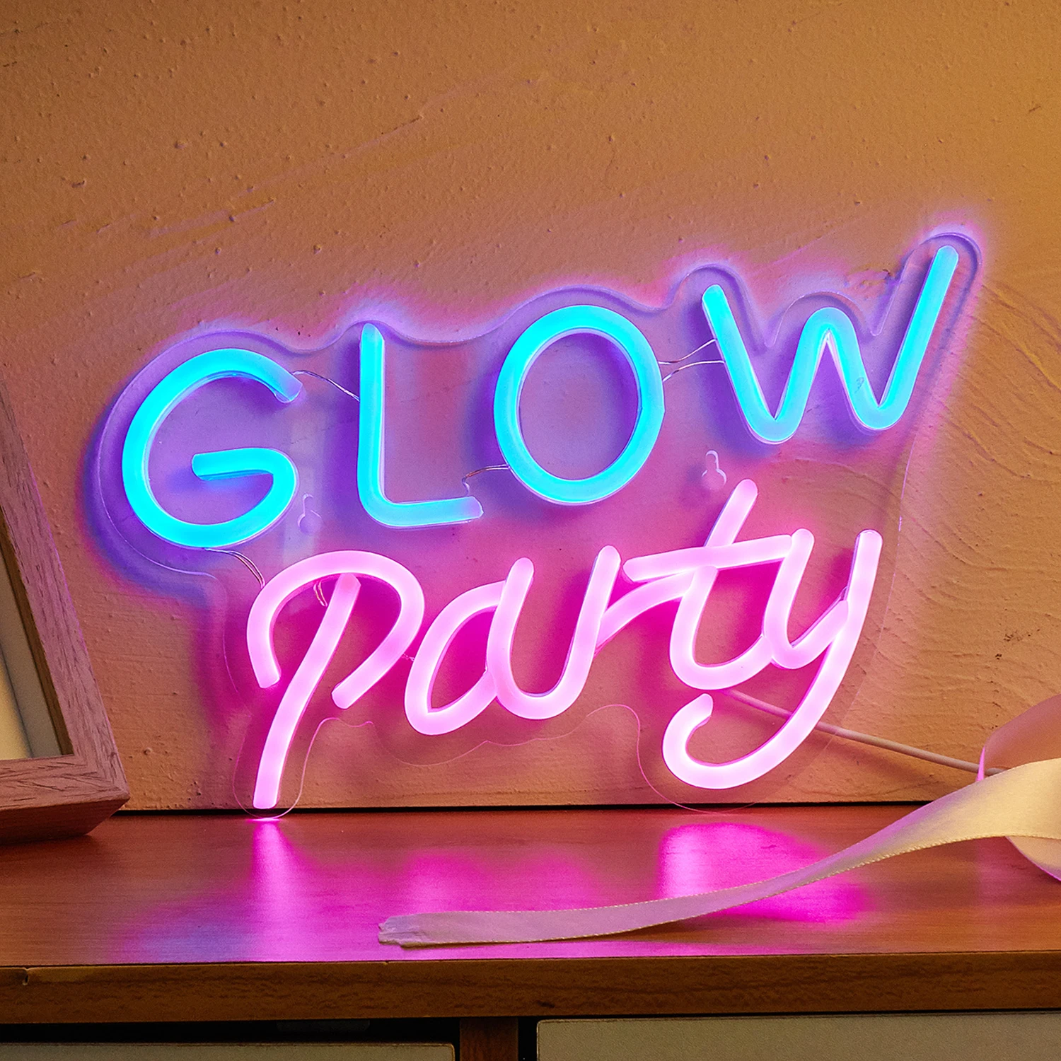 Chi-buy LED Neon Glow Party USB Powered Neon Signs Night Light 3D Wall Art & Game Room Bedroom Living Room Decor Lamp Signs