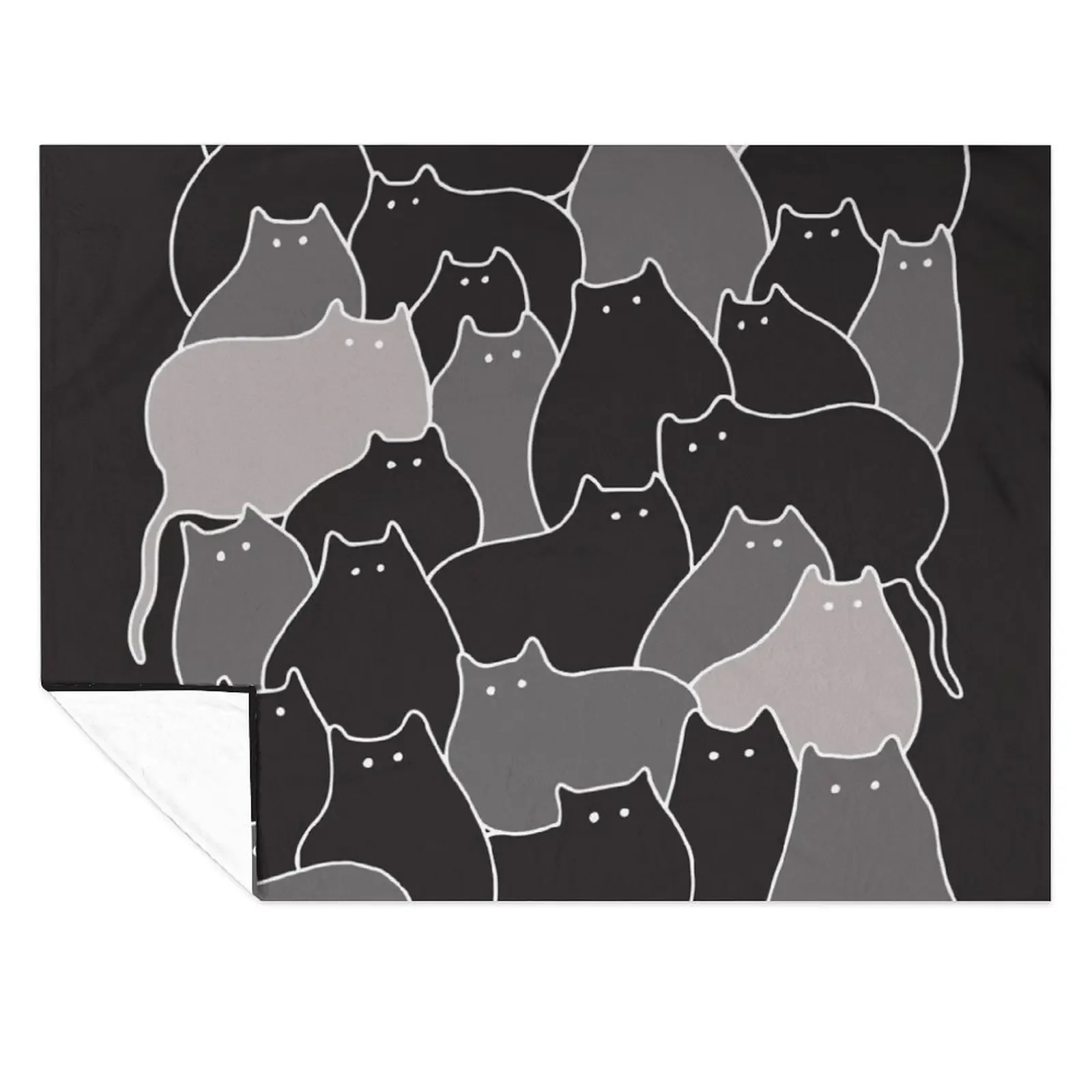 

Lots of Cats (Grey) Throw Blanket bed plaid Blankets For Baby Soft Big Baby Blankets