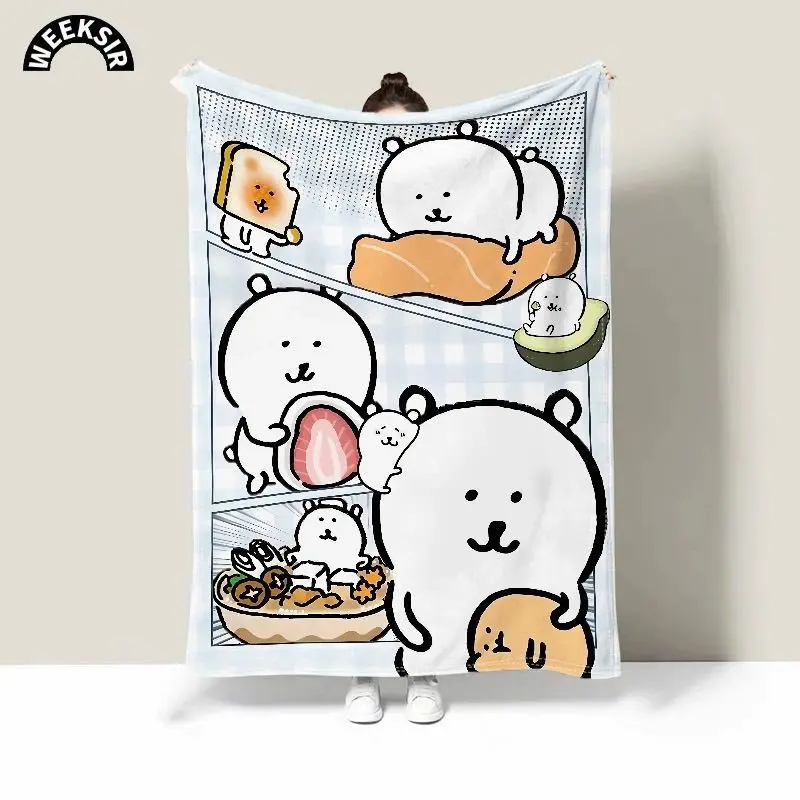 

Плед VIKAMA с мультяшным медведем — летний плед для сна — для домашнего использования — совместим с офисом — фланелевый коврик — декор для дома