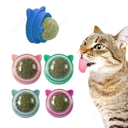 Natural Premium Catnip Rotatable Wall Ball Toys Licking Snacks Healthy Nutrition Ball Teeth Cleaning Catnip Toy Pet Supplies