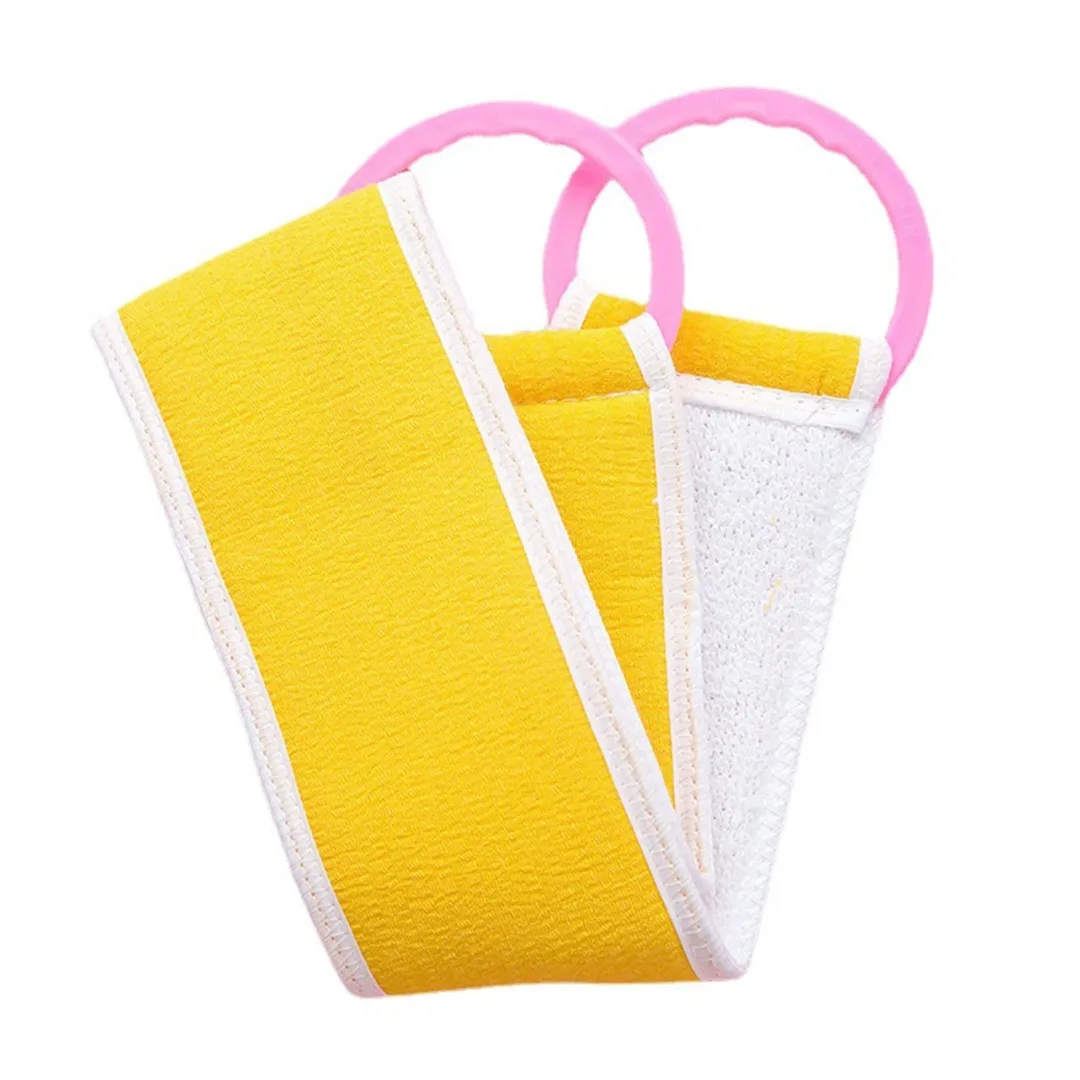 1 قطعة شريط دش مزدوج الوجهين منشفة الجسم التقشير الظهر قطاع منشفة الظهر الغسيل منشفة دش حمام الجسم تنظيف أدوات الحمام