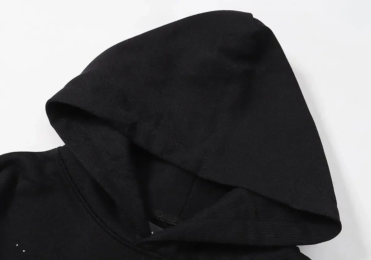 1996 outono e inverno nova marca na moda colorida carta impressão casual homens e mulheres casais usam camisola com capuz de manga comprida