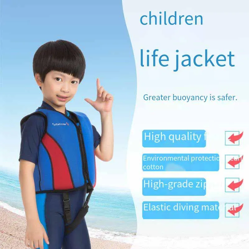 Life Jacket for Children Girls Boys New Water Sport Buoyancy Jacket Life Vest Swimming Boating Skiing Driving Vest Drifting