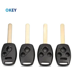 Okey Remote Car Key Shell Replacement Case For Honda Cr-V Civic Insight Ridgeline 2003 2008 2009 2/3/4 Buttons