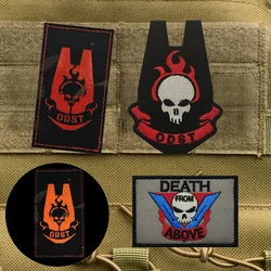 HALO ODST Tactical Patches Embroidered Hook&Loop Patch Death from Above Starship Morale Badges Armband Combat Backpack Stickers