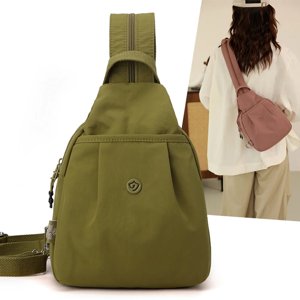 

Korean version fashionable casual backpack for women, new multifunctional chest bag for women, nylon waterproof lightweight trav