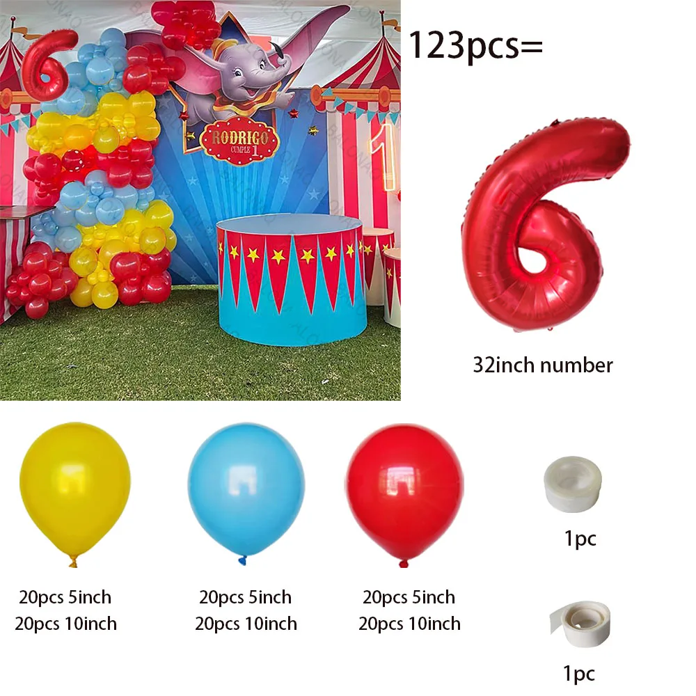 1 conjunto de balões de látex da disney, tema dumbo, crianças, meninos e meninas, conjunto de decoração de local de festa, bolo de aniversário, brinquedos de banho de bebê