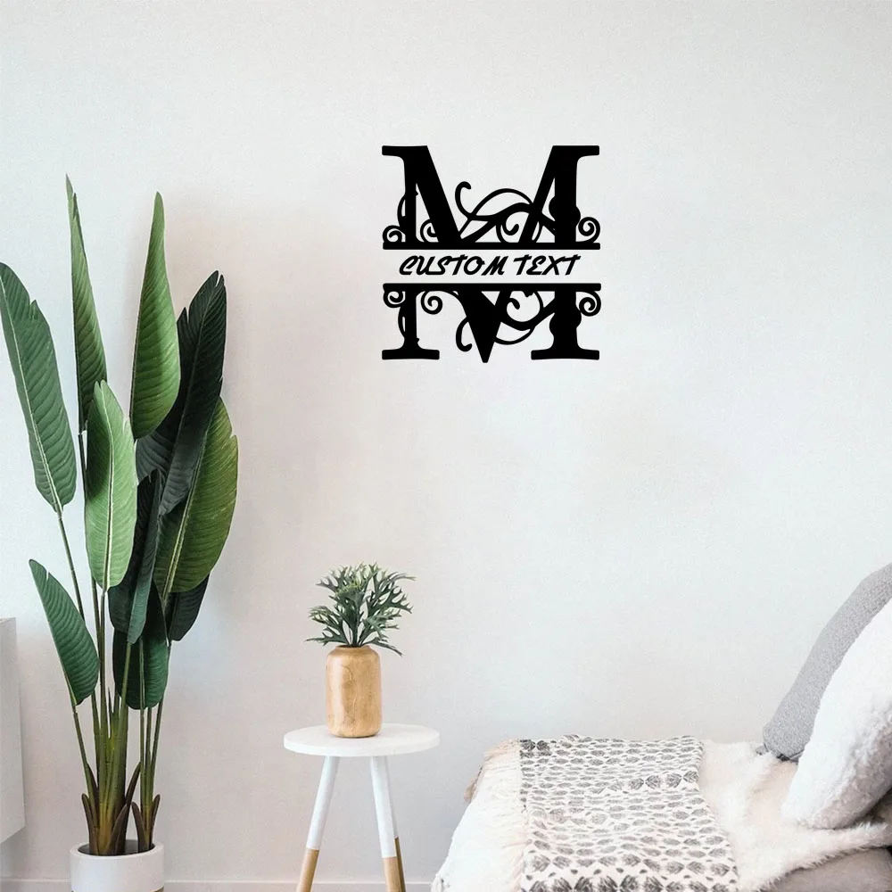 1PC Cool Letter M Décoration Murale Personnalisée en Acrylique Moderne pour la Maison, Autocollant Mural en Vinyle pour Bureau