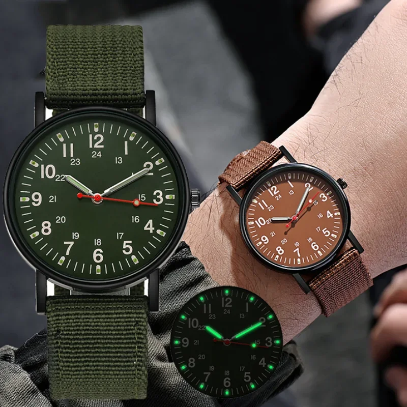 

Brand Canvas Strap Watch Men Fake Three Eyes Luminous Watch Casual Fashion Nylon Sports Quartz Watch Luxury Clock Dropshipping