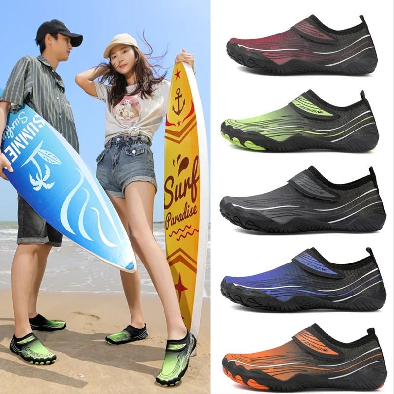 Mens Water Shoes Barefoot Quick Dry Aqua Sports Shoes Men Slip-on Soft Women Beach Barefoot Shoes Beach Surf Swimming Shoe