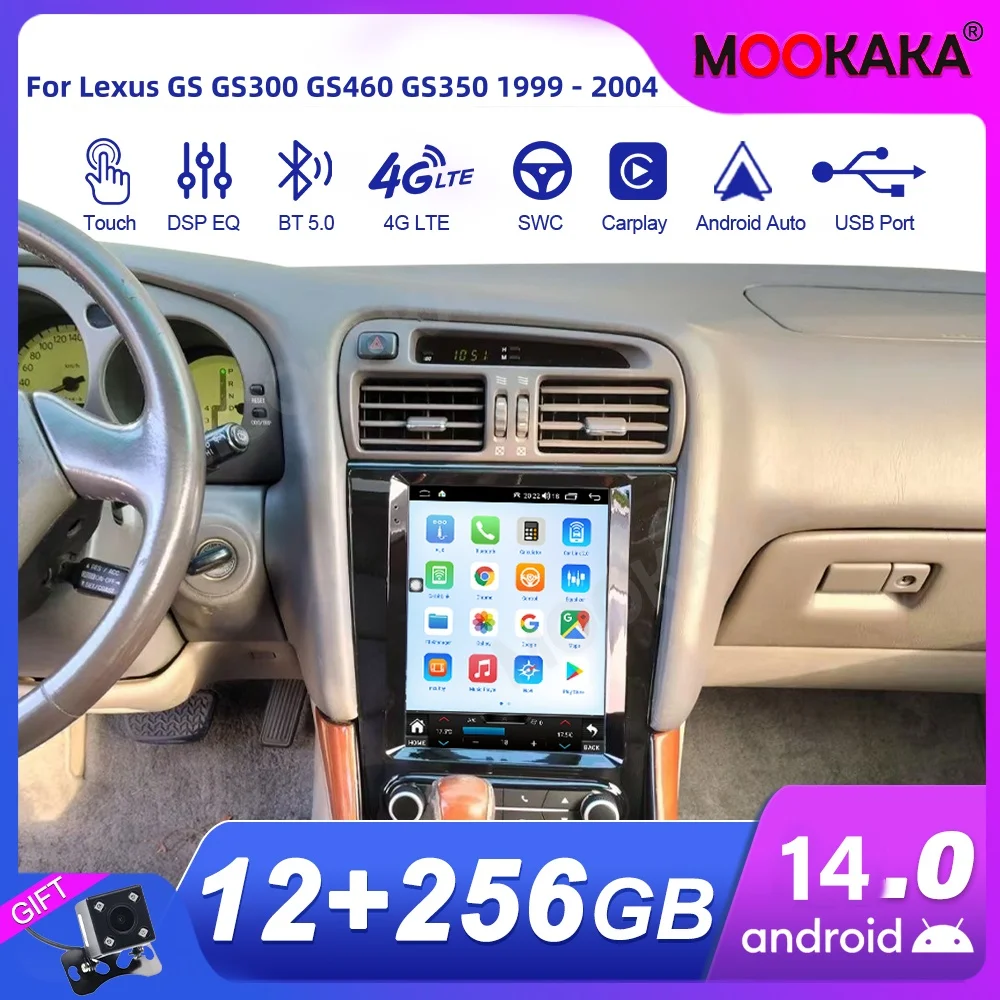 

For Lexus GS GS300 GS460 GS350 1999 - 2004 Car Radio Multimedia Player Wireless Carplay Android Auto Autoradio Stereo GPS Navi
