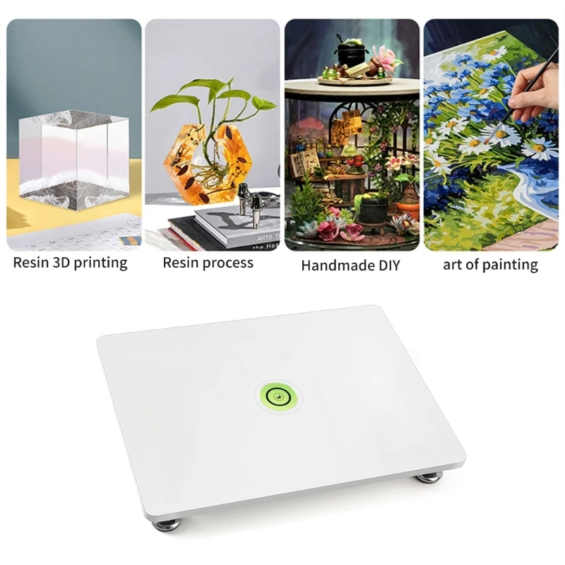 Adjustable Resin Leveling Table for DIY Projects Bubble Leveling Board Anti Slip Base Foot Easy to Clean Leveling Table Dropship