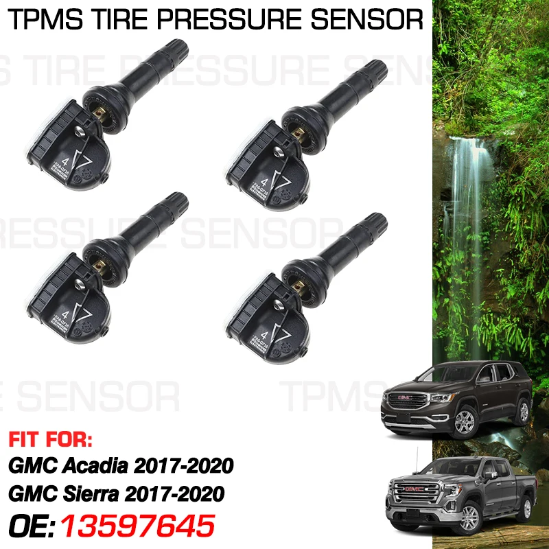 

433 MHz Car Tire Pressure Monitor Sensor For GMC Acadia 2017-2020 GMC Sierra 1500 2500 3500 2017-2020 13597645 13522629 13597645