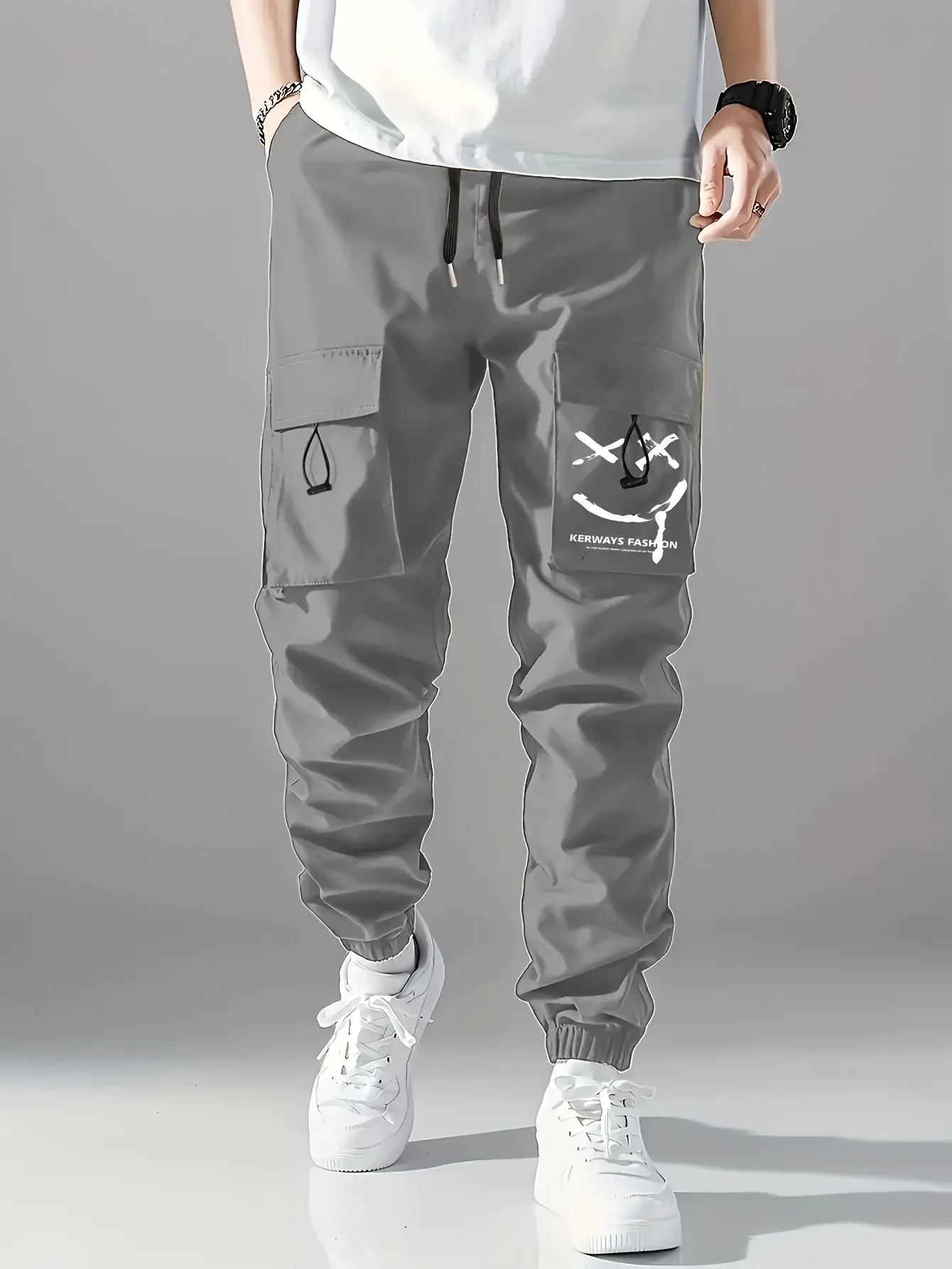 

Men's Happy Work Pants, Spring and Autumn Thin Men's Casual Work Pants