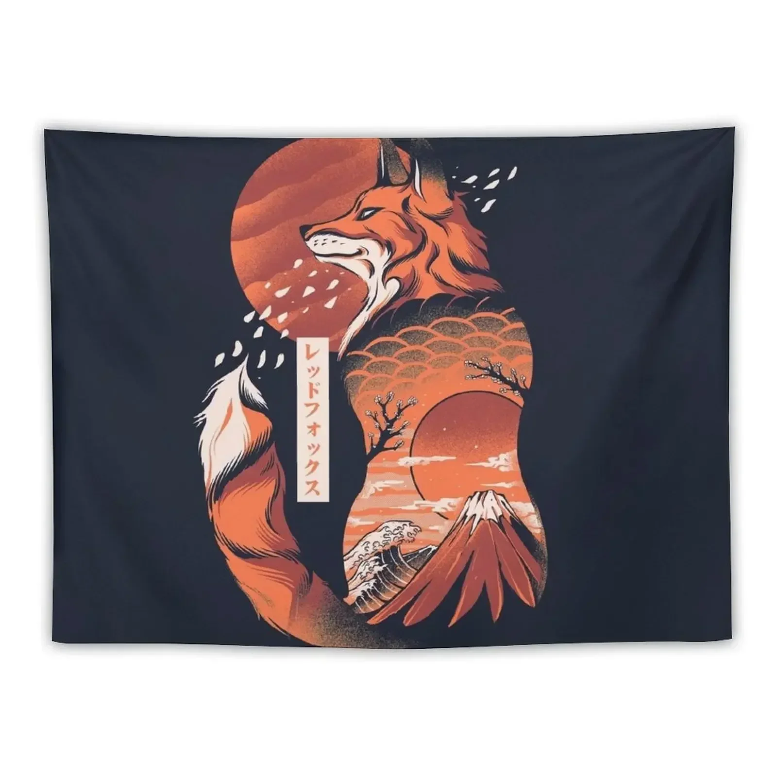 

Japanese fox Tapestry Decor For Room Wall Carpet Decor Home Wall Hanging Tapestry