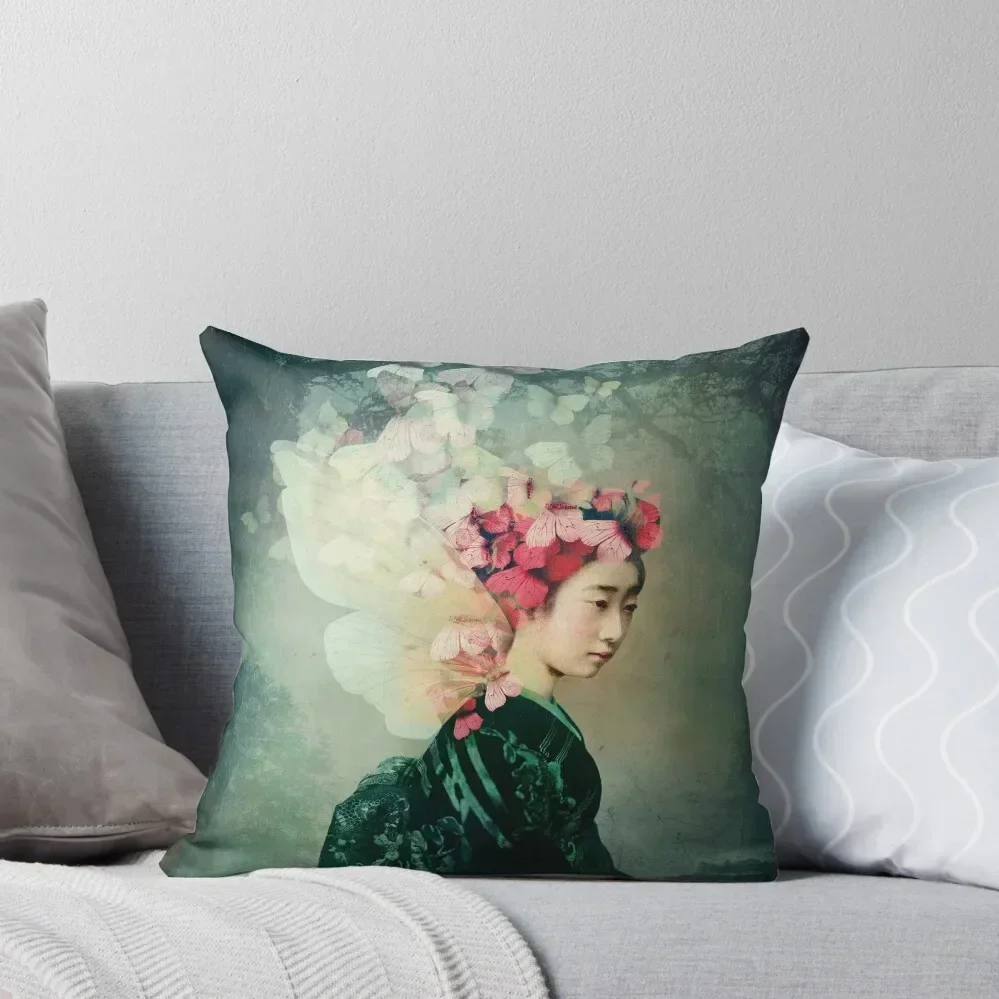 Portrait-12 Throw Pillow anime girl christmas decorations 2025 pillow