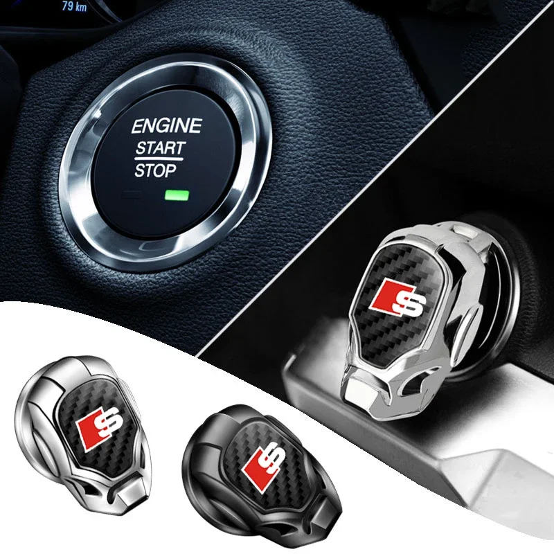 Car Engine One Button Start Switch Button Decoration Stickers for Audi S A1 A3 A4 A5 A6 RS TT S4 S5 S6 S7 Q3 Q5 Q7 C5 C6 B4 B5