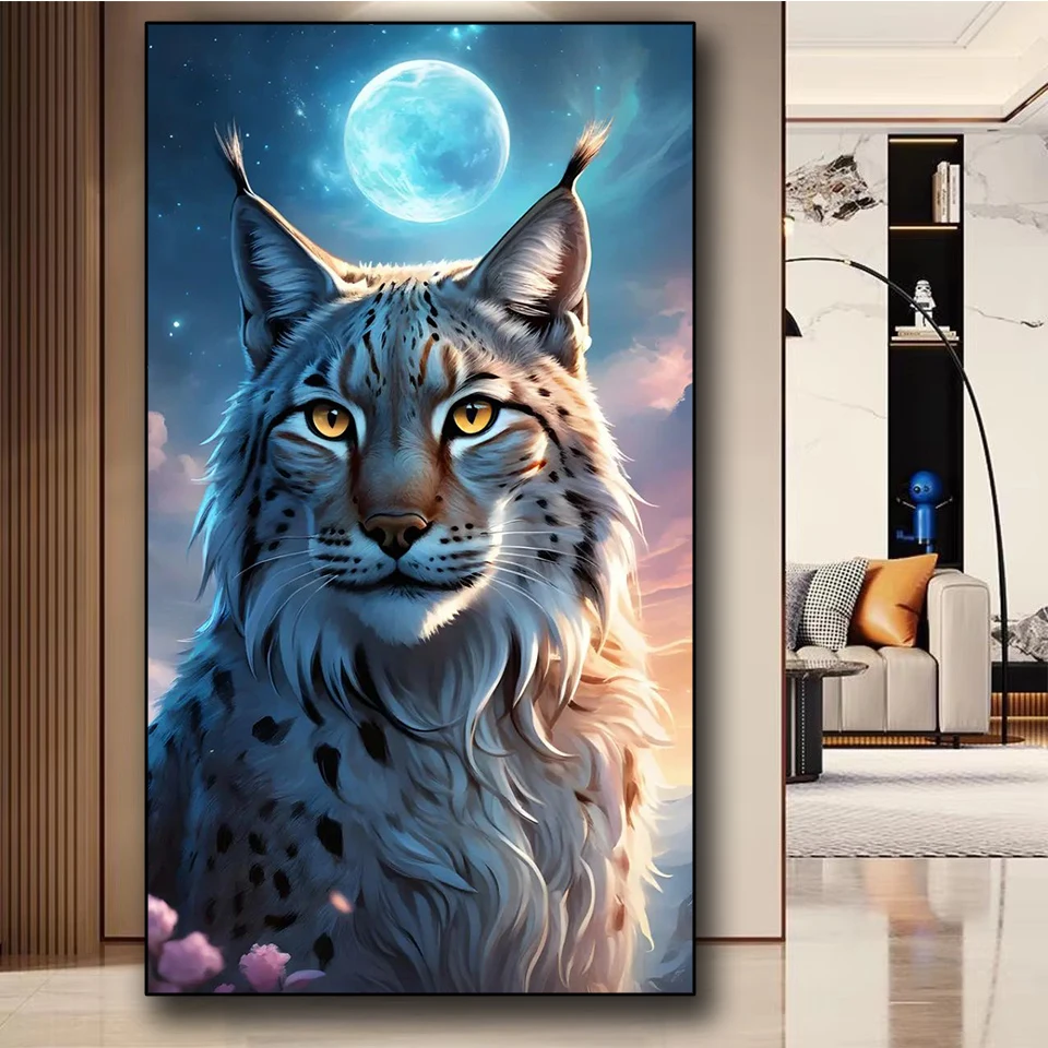 

Снежный рись алмазная живопись Полная Алмазная мозаика Diy алмазное искусство Ювелирные изделия вышивка крестиком Большой кот фотографии украшение дома большой размер