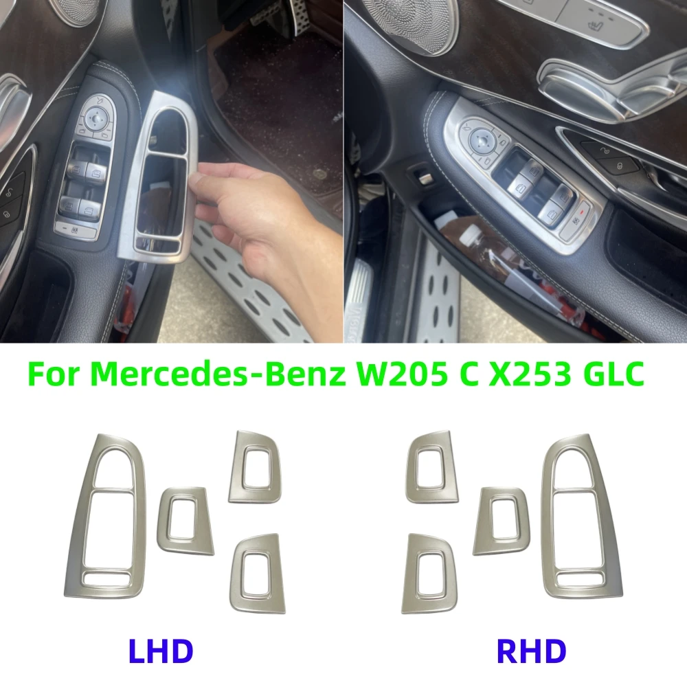 

LHD/RHD для Mercedes-Benz W205 C-class X253 GLC внутренняя модифицированная дверь, подъемная оконная панель переключателя, отделка