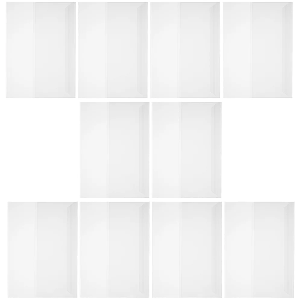 10 Sheets Waterproof Plastic Book Covers Reusable Notebook Paper Protector Transparent Clear Cover For School High
