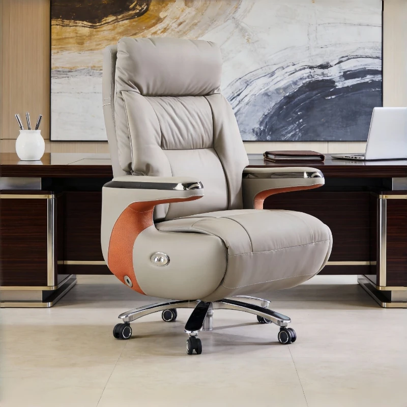 

Intelligent massage boss chair electric leather light luxury office chair high-end multifunctional sedie da ufficio furniture