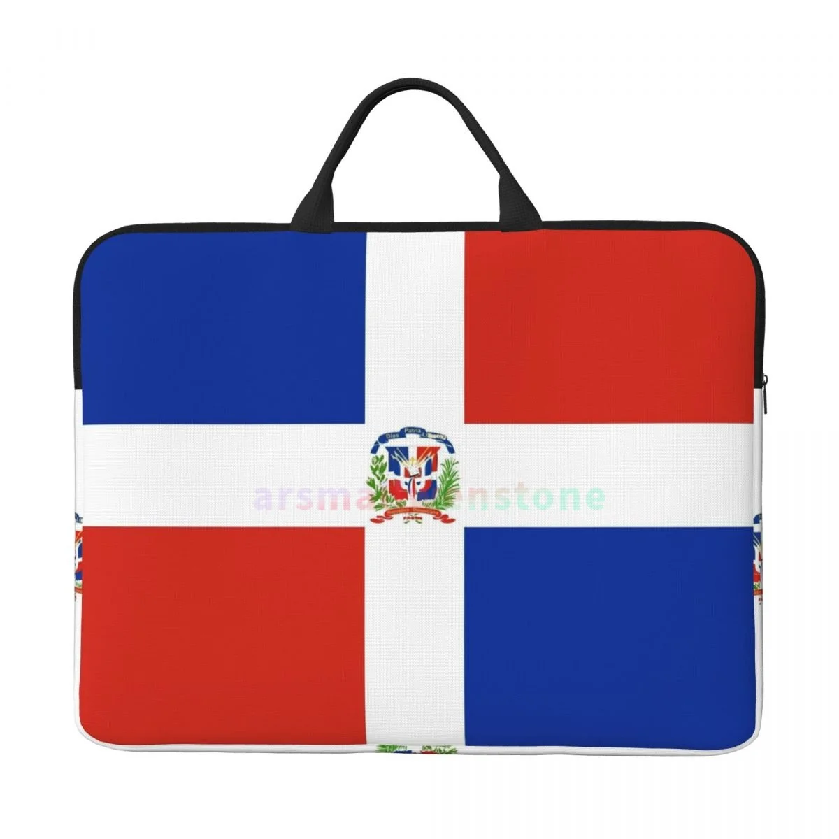 Dominican Republic Flag Laptop Bag Computer Bag Office Business Travel 14 Inch Water Resistant Large Laptop Case