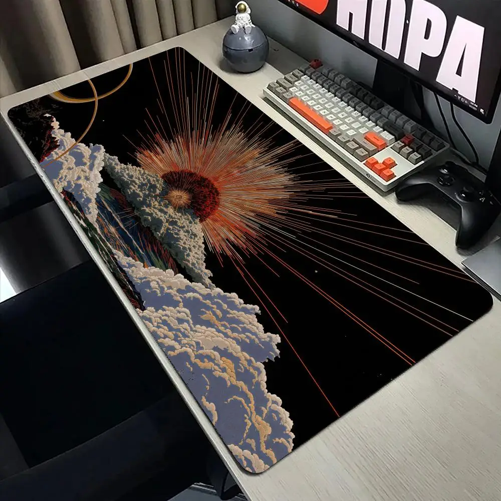 

Creative Starry Sky Clouds Mouse Pad XXL Large Gaming Accessory Rubber Deskmats HD Non-Slip Keyboard Mat Laptop Long Mousepad