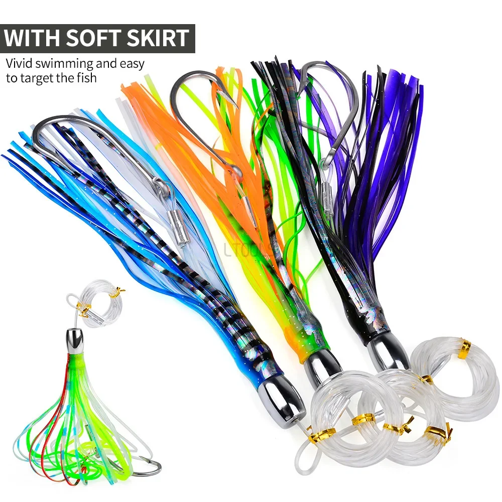 Imagem -05 - Lula Isca Macia para Corrico Iscas de Pesca Barco de Mar Profundo Isca de Atum Polvo Água Salgada Corrico Iscas Equipamento de Pesca 1pc 20cm66.5g