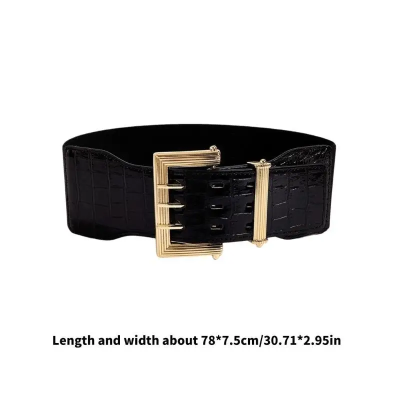 652F PU 허리 체인 스터드 스터드 탄성 시민 여성 무도회 무대 및 클럽 파티 캐주얼웨어 정교한 보석